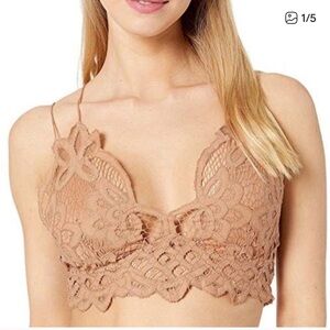 Free People Adella Bralette in Tan